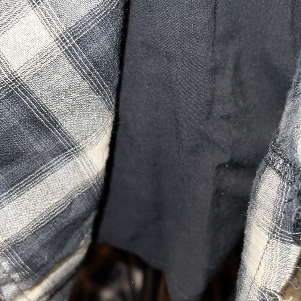Free People Grunge Asymmetrical handkerchief hem and plaid skirt with gray top! - Picture 5 of 10